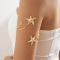 Boho-armband voor dames - gouden zeester bicepsketting