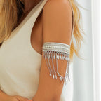 Dames bovenarmband met veren 
