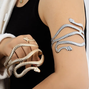 Bracelet de Bras Femme Serpent - Ornement Chaîne de Bras et Bijou de Biceps argent