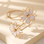 Armband voor vrouwen bloem - bicepsketting wit