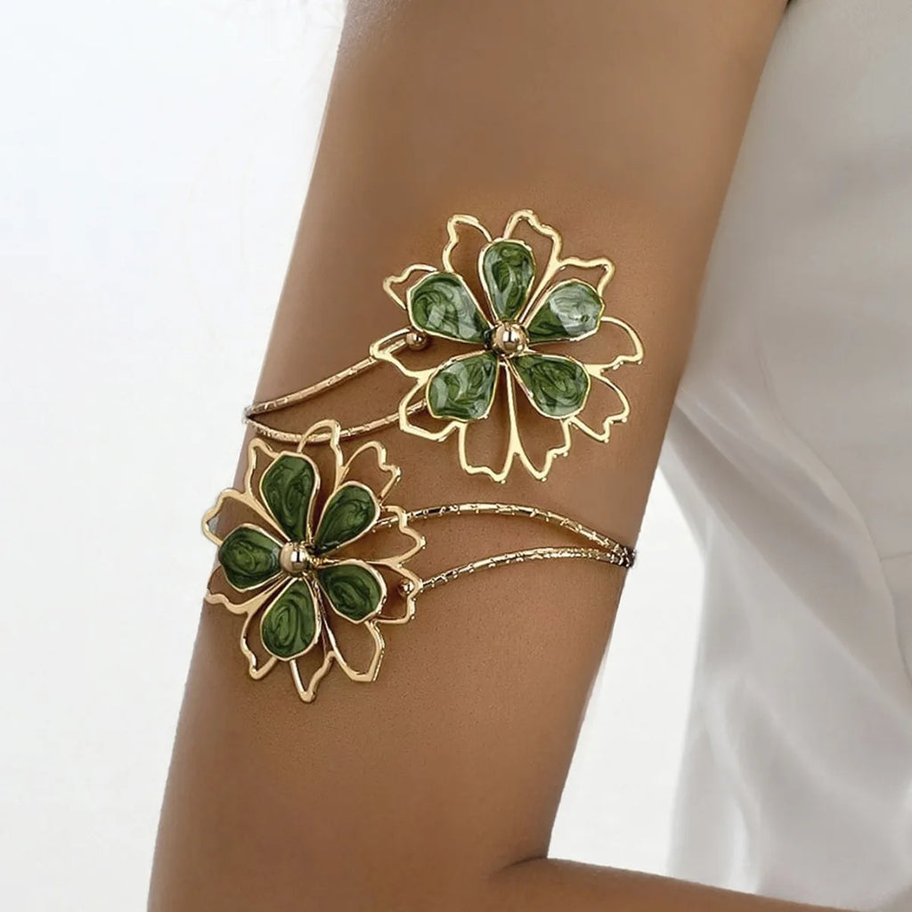 Armband voor vrouwen bloem - bicepsketting groen