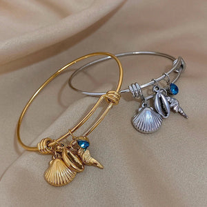 Bracelet de Charme Coquillages argent
