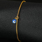 Bracelet de Cheville Oeil Bleu or