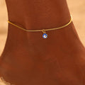 Bracelet de Cheville Oeil Bleu or