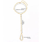 Bracelet de Main Boules Bijou Femme Chaîne Main & Doigt or