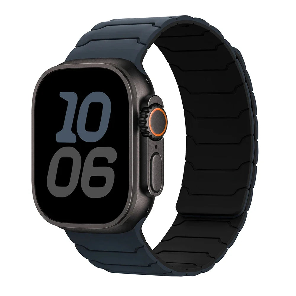 Magnetische vervangende band voor Apple Watch blauw zwart