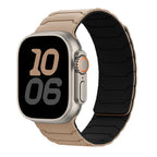 Magnetische vervangende band voor Apple Watch beige zwart