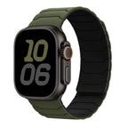 Magnetische vervangende band voor Apple Watch groen zwart