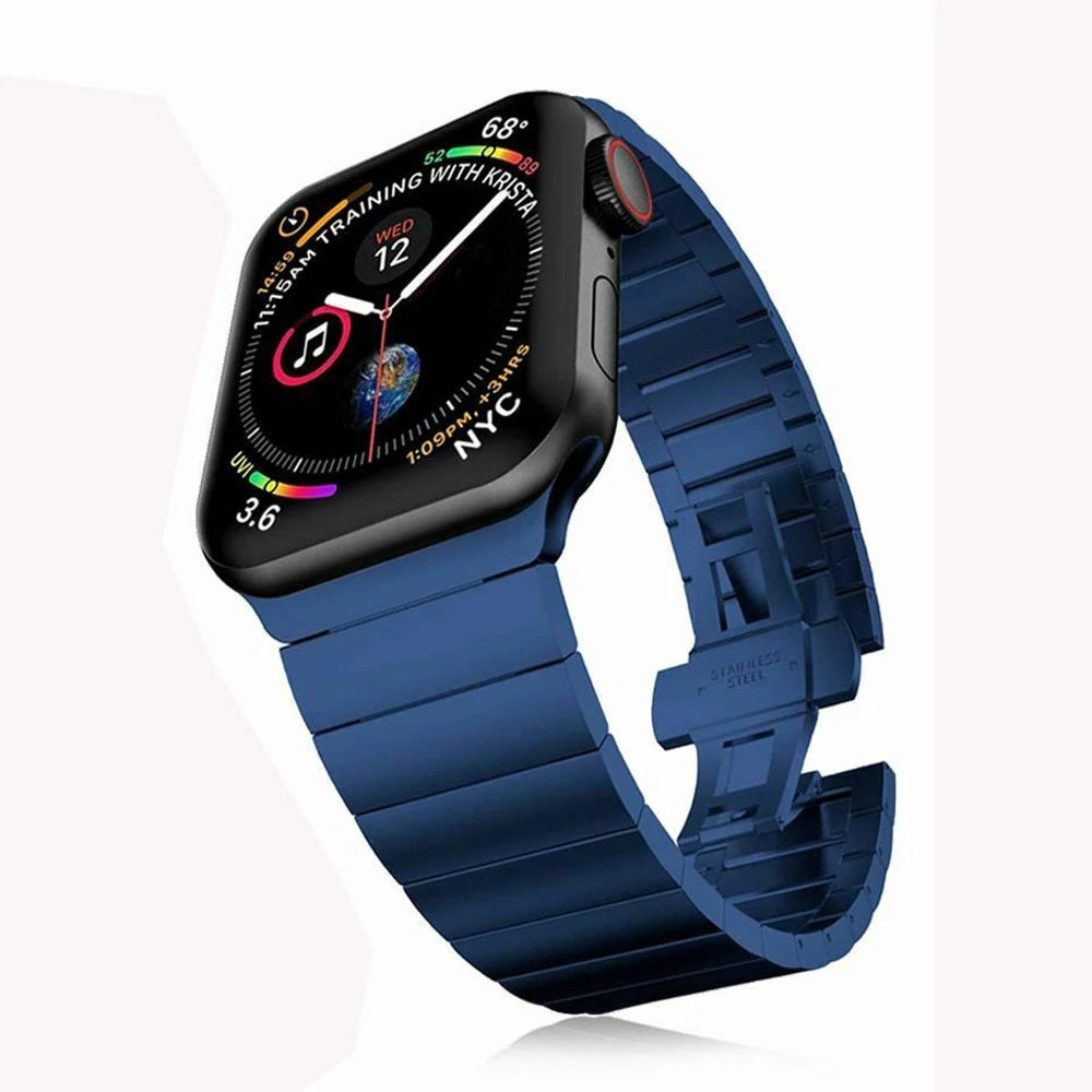 Vervangende roestvrijstalen band voor Apple Watch blauw