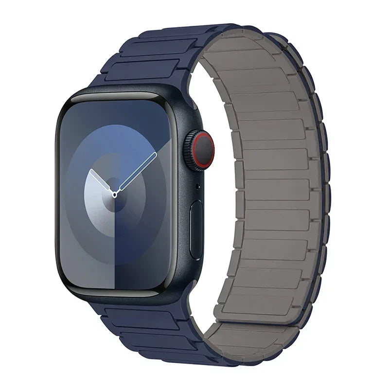 Magnetische vervangingsband voor Apple Watch blauw grijs
