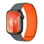 Magnetische vervangingsband voor Apple Watch grijs oranje