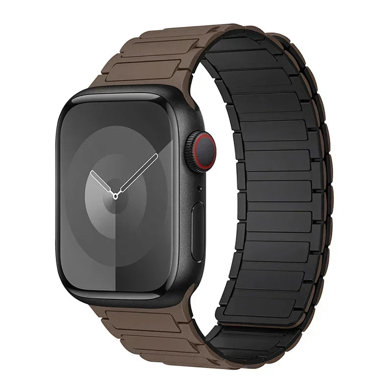 Magnetische vervangingsband voor Apple Watch bruin zwart