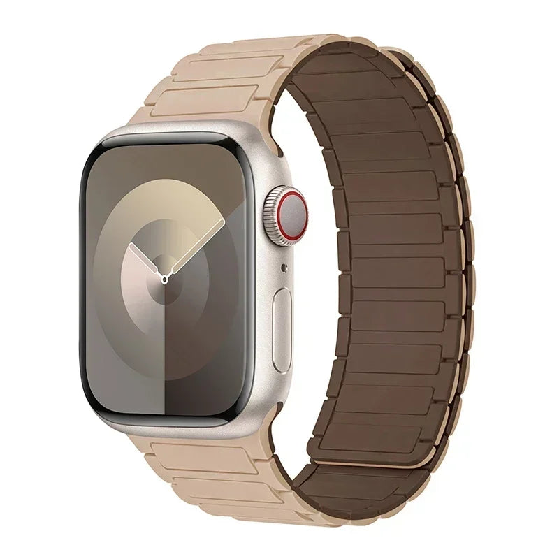 Magnetische vervangingsband voor Apple Watch beige bruin