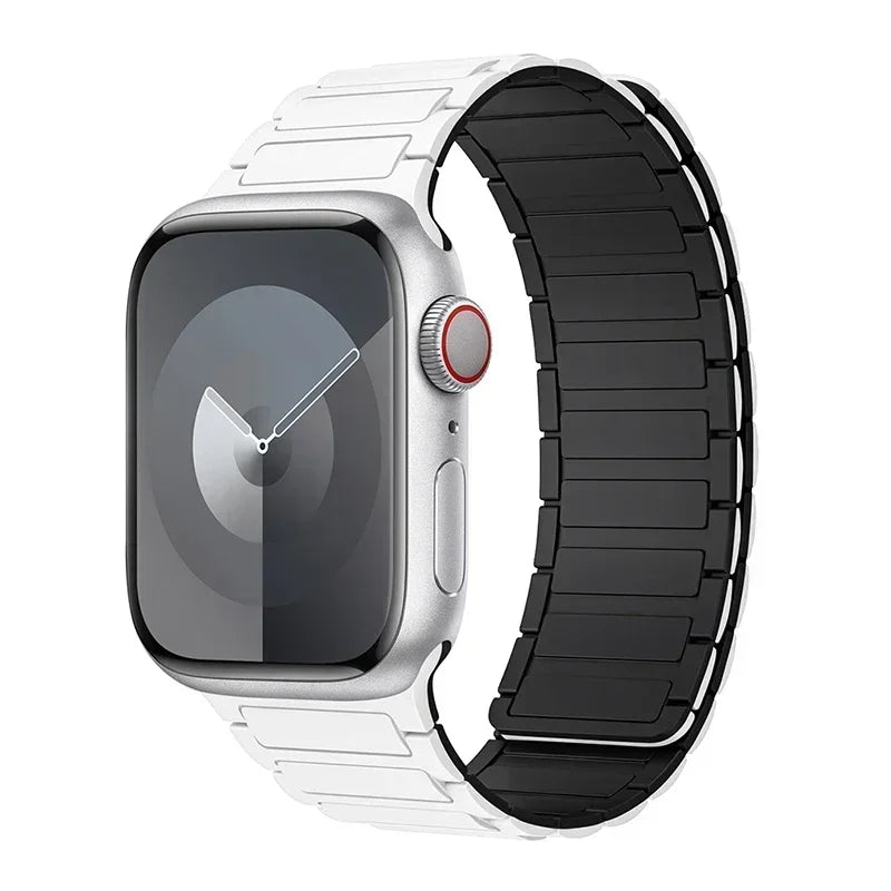 Magnetische vervangingsband voor Apple Watch wit zwart