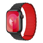 Magnetische vervangingsband voor Apple Watch zwart rood