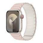 Magnetische vervangingsband voor Apple Watch roze en wit