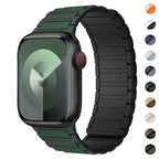 Magnetische vervangingsband voor Apple Watch groen zwart