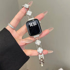 Vervangende band voor Apple Watch - klaverdessin zilver
