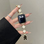 Vervangende band voor Apple Watch - klaverdessin goud