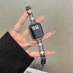 Vervangende band voor Apple Watch - klaverdessin zwart