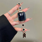 Vervangende band voor Apple Watch - klaverdessin roségoud