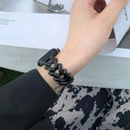 Vervangende armband voor Apple Watch in zwart staal