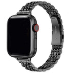 Vervangende band voor Apple Watch van zwart roestvrij staal