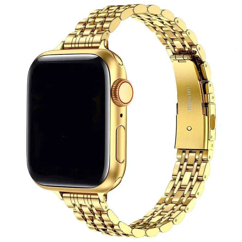 Vervangende band voor Apple Watch van goudkleurig roestvrij staal