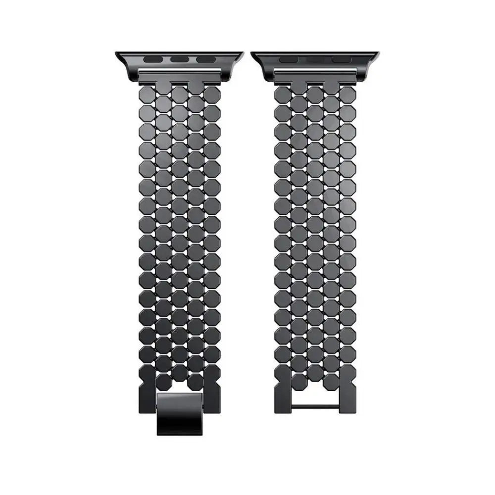 Vervangende band voor Apple Watch van roestvrij staal - voor dames zwart