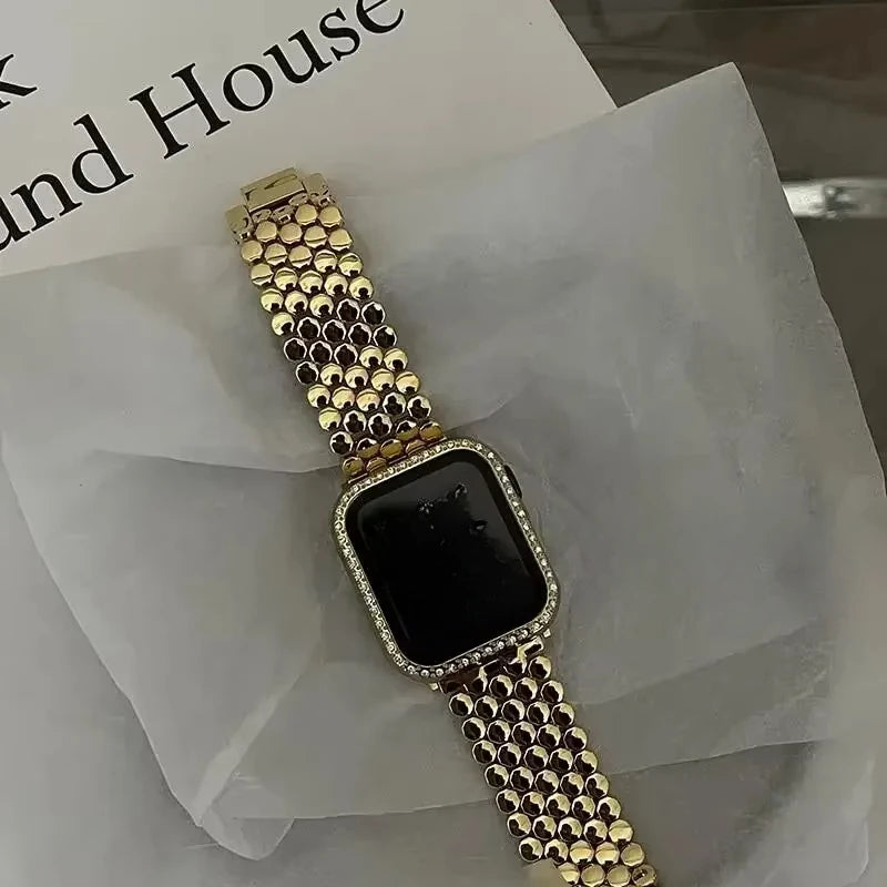 Vervangende band voor Apple Watch van roestvrij staal - voor dames goud