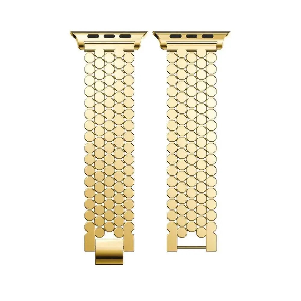 Vervangende band voor Apple Watch van roestvrij staal - voor dames goud