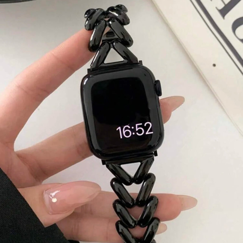 Vervangende armband voor Apple Watch in zwart staal