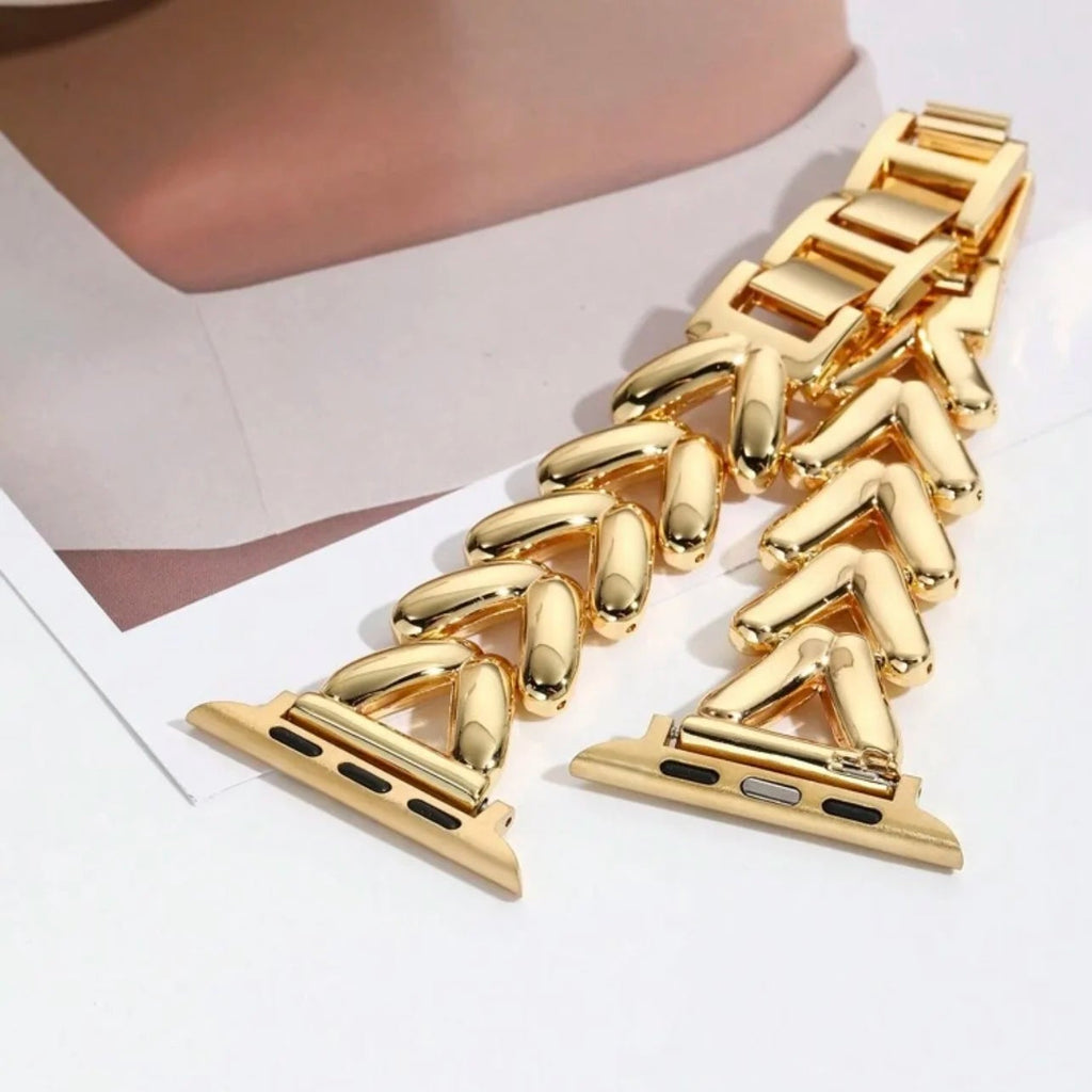 Vervangende armband voor Apple Watch in gouden staal