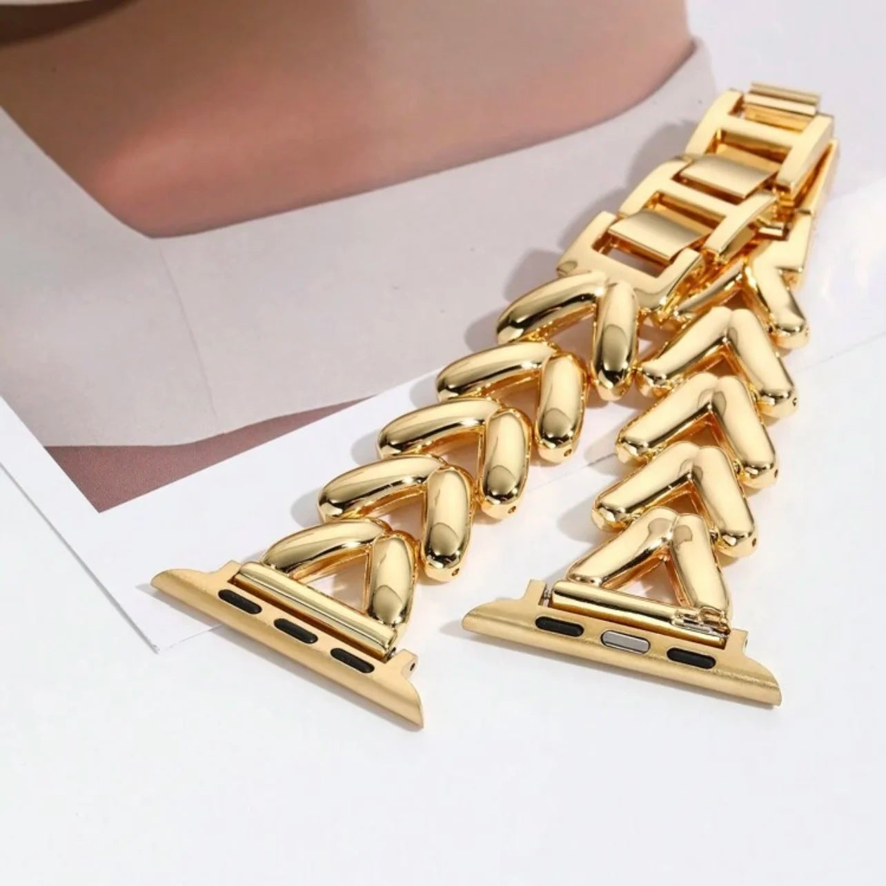 Vervangende armband voor Apple Watch in gouden staal