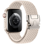 Vervangende band voor Apple Watch van beige parachutetouw