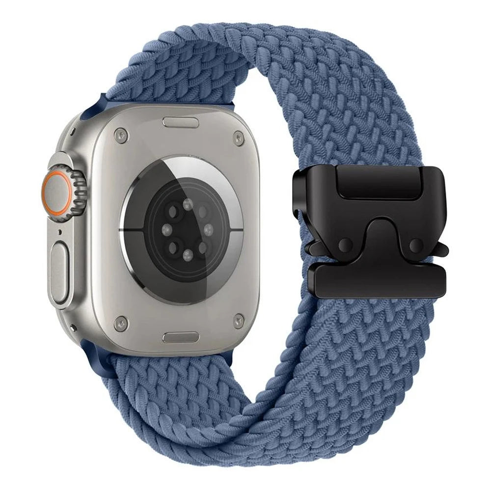 Vervangende band voor Apple Watch van blauw parachutetouw