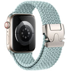 Vervangende band voor Apple Watch van cyaan parachutetouw