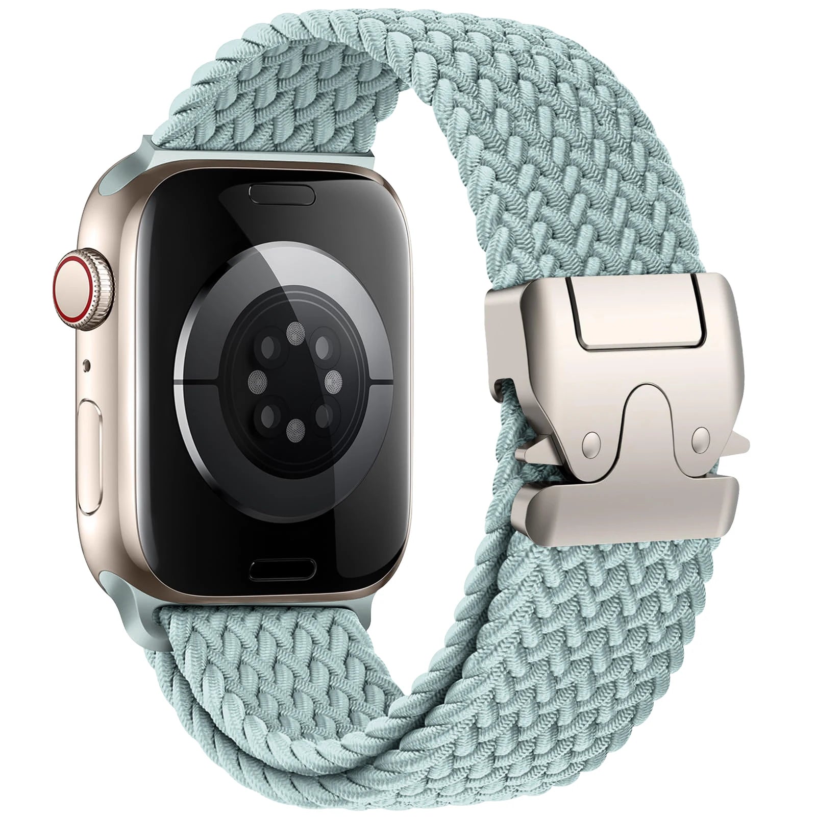 Vervangende band voor Apple Watch van cyaan parachutetouw