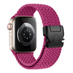Vervangende band voor Apple Watch van fuchsia parachutetouw
