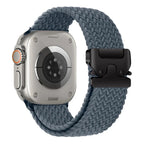 Vervangende band voor Apple Watch van blauwgrijs parachutetouw