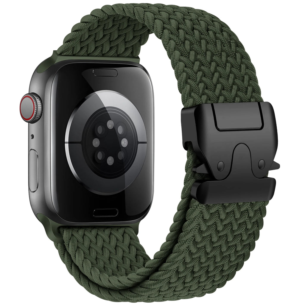 Vervangende band voor Apple Watch van groen parachutetouw