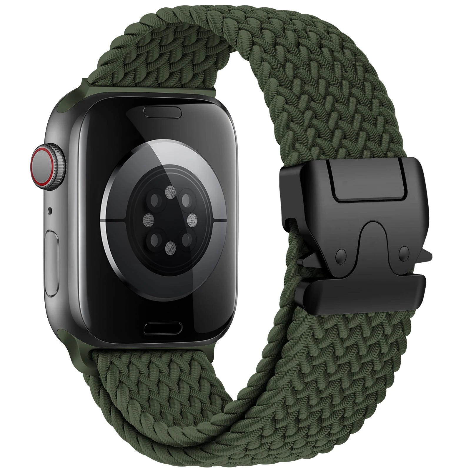 Vervangende band voor Apple Watch van groen parachutetouw