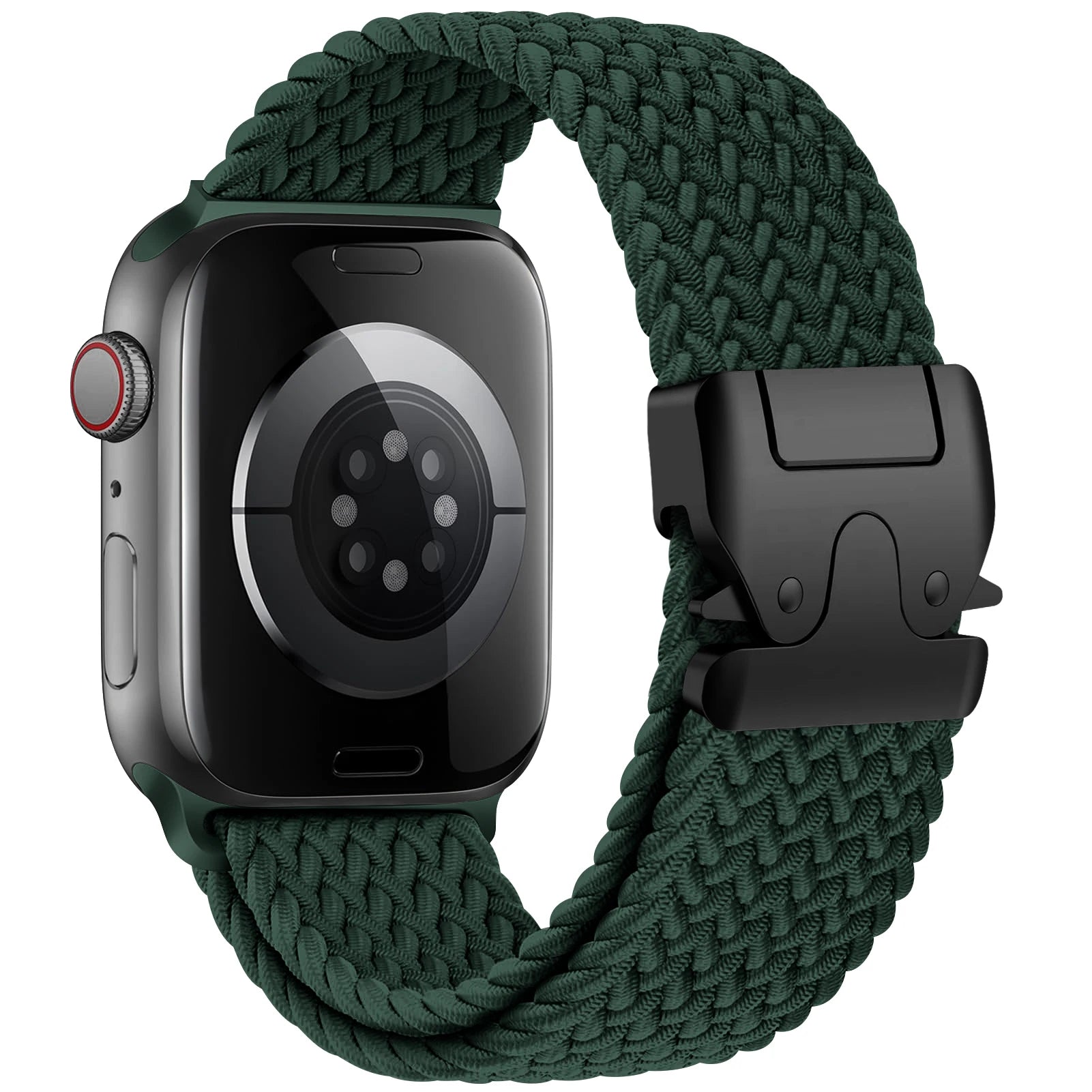 Vervangende band voor Apple Watch van groen parachutetouw