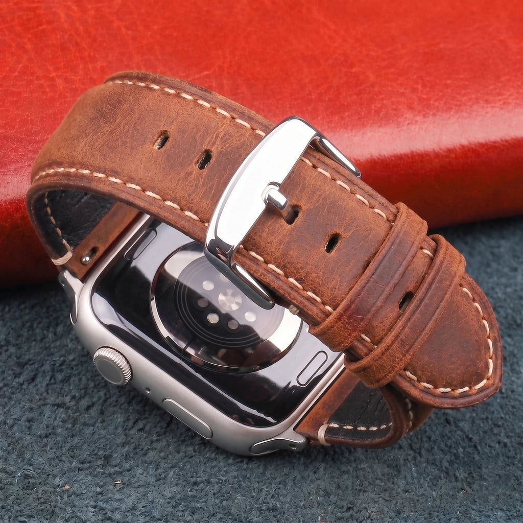 Vervangende band voor Apple Watch in klassiek leer 