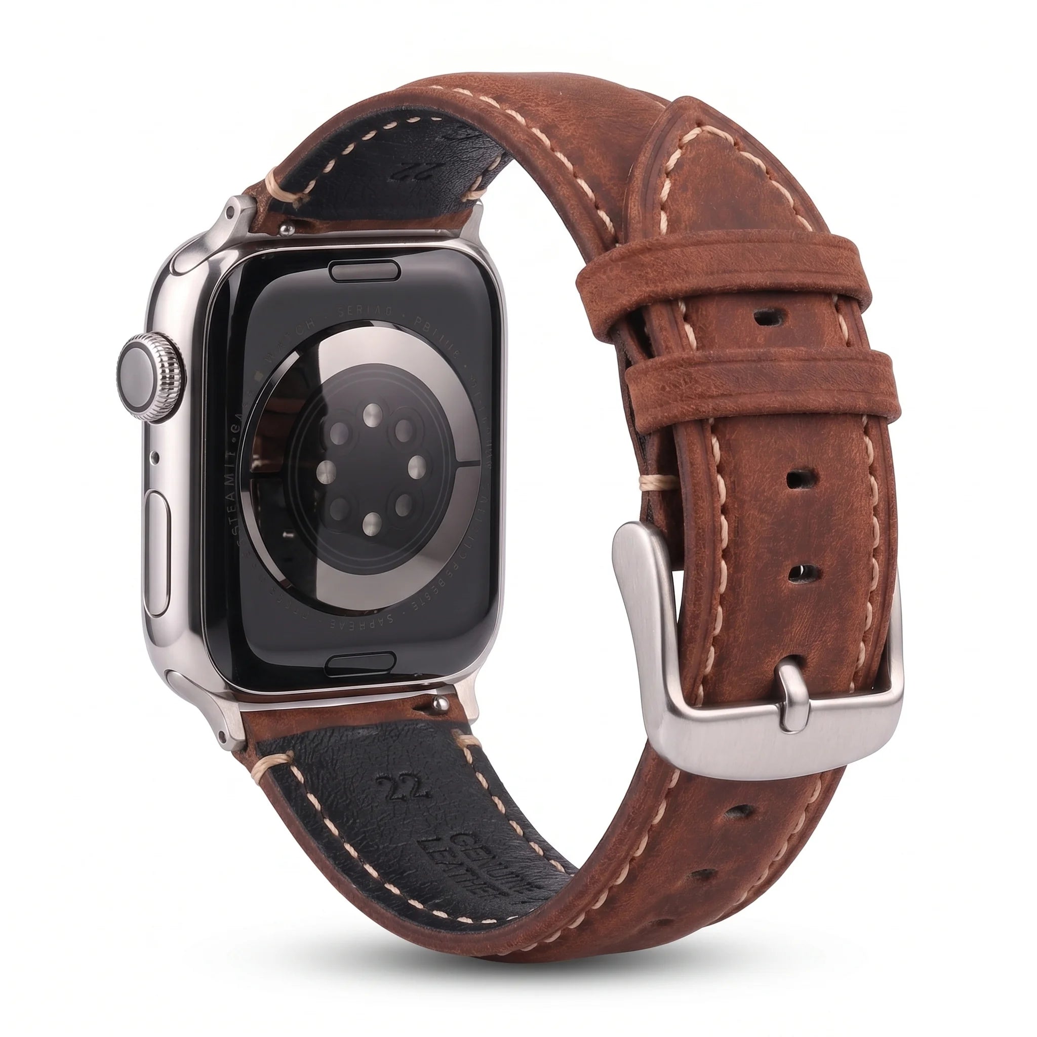 Vervangende band voor Apple Watch in klassiek lichtbruin leer