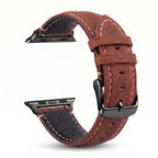 Vervangende band voor Apple Watch in klassiek bruin leer