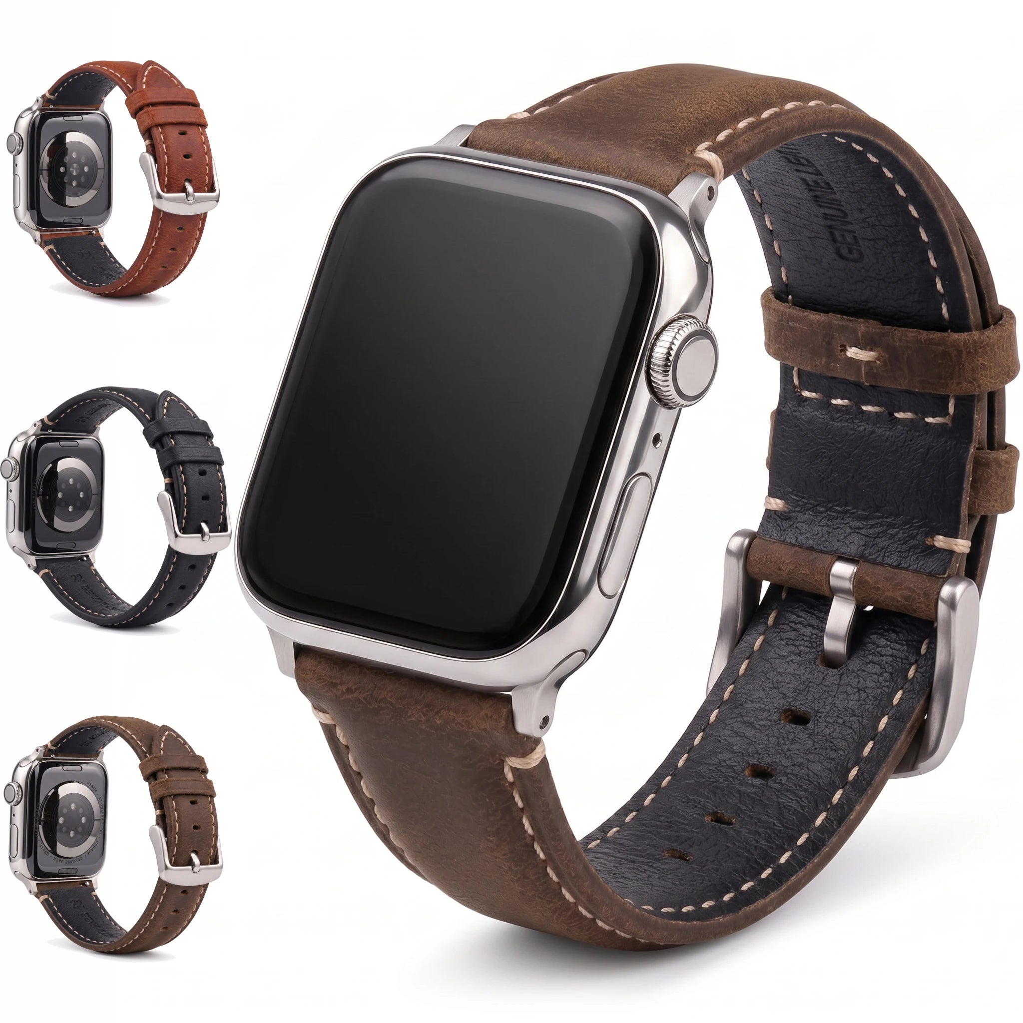 Vervangende band voor Apple Watch in klassiek leer 