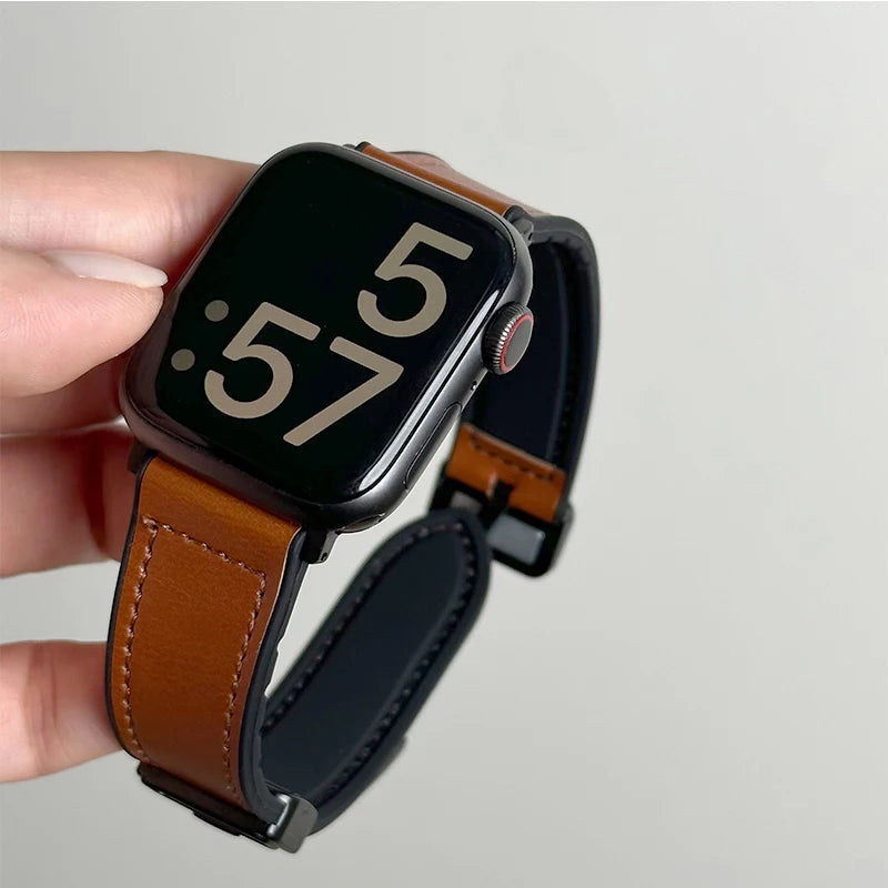 Vervangende band voor Apple Watch in leer 