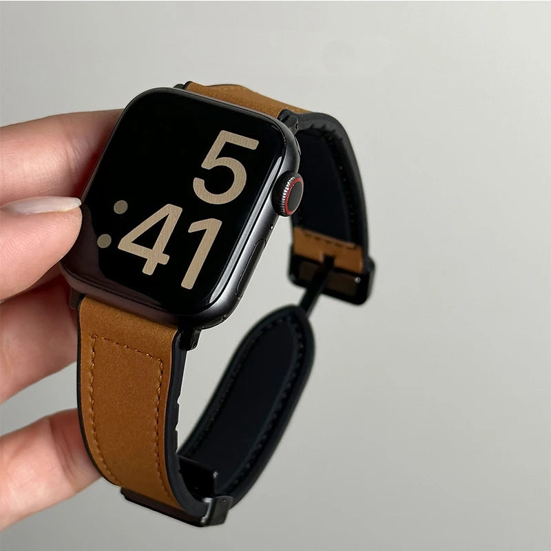 Vervangende band voor Apple Watch in leer 