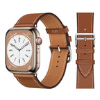 Vervangende leren band voor Apple Watch voor dames en heren bruin